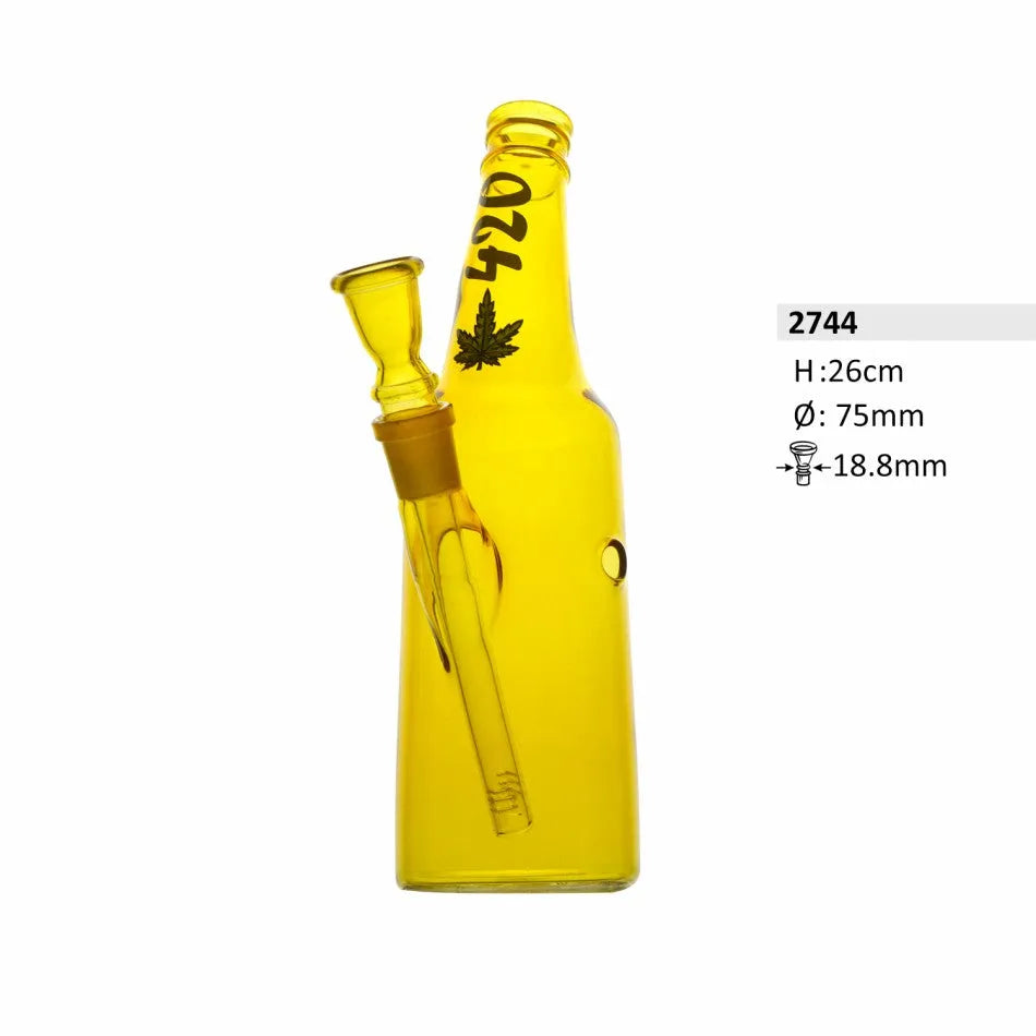 Glasbong „420 Leaf“ – 26 cm-HHCFriends