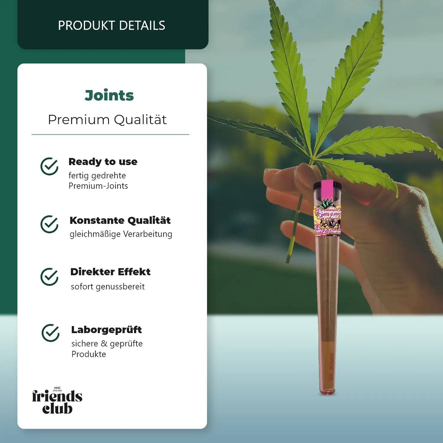 Prerolled HHZ 40% – Pineapple Express-Smagro GmbH